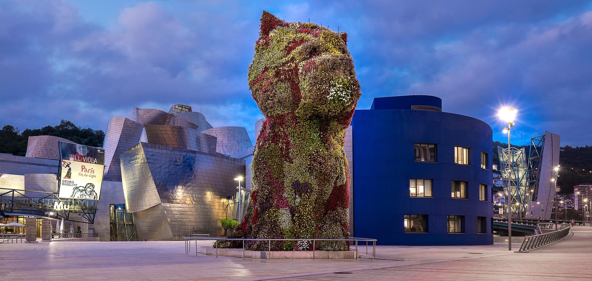 The Guggenheim Museum beside the river in Bilbao