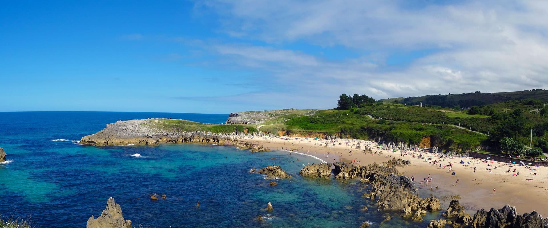 A beach along the Llanes coast in Asturias