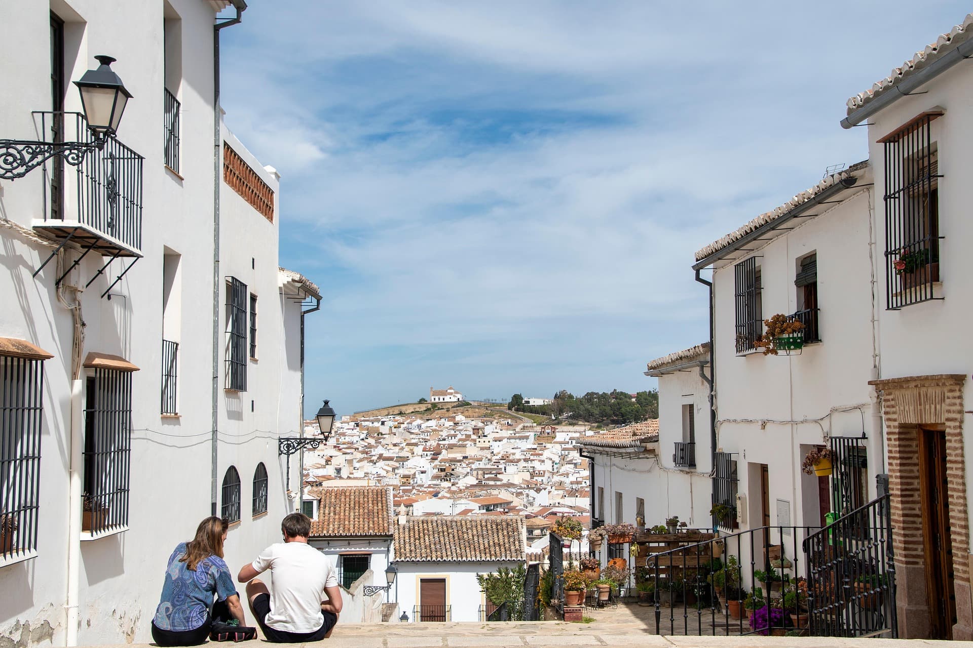 Málaga along the coast, an easy airport and a poor place to tour by car in the old center