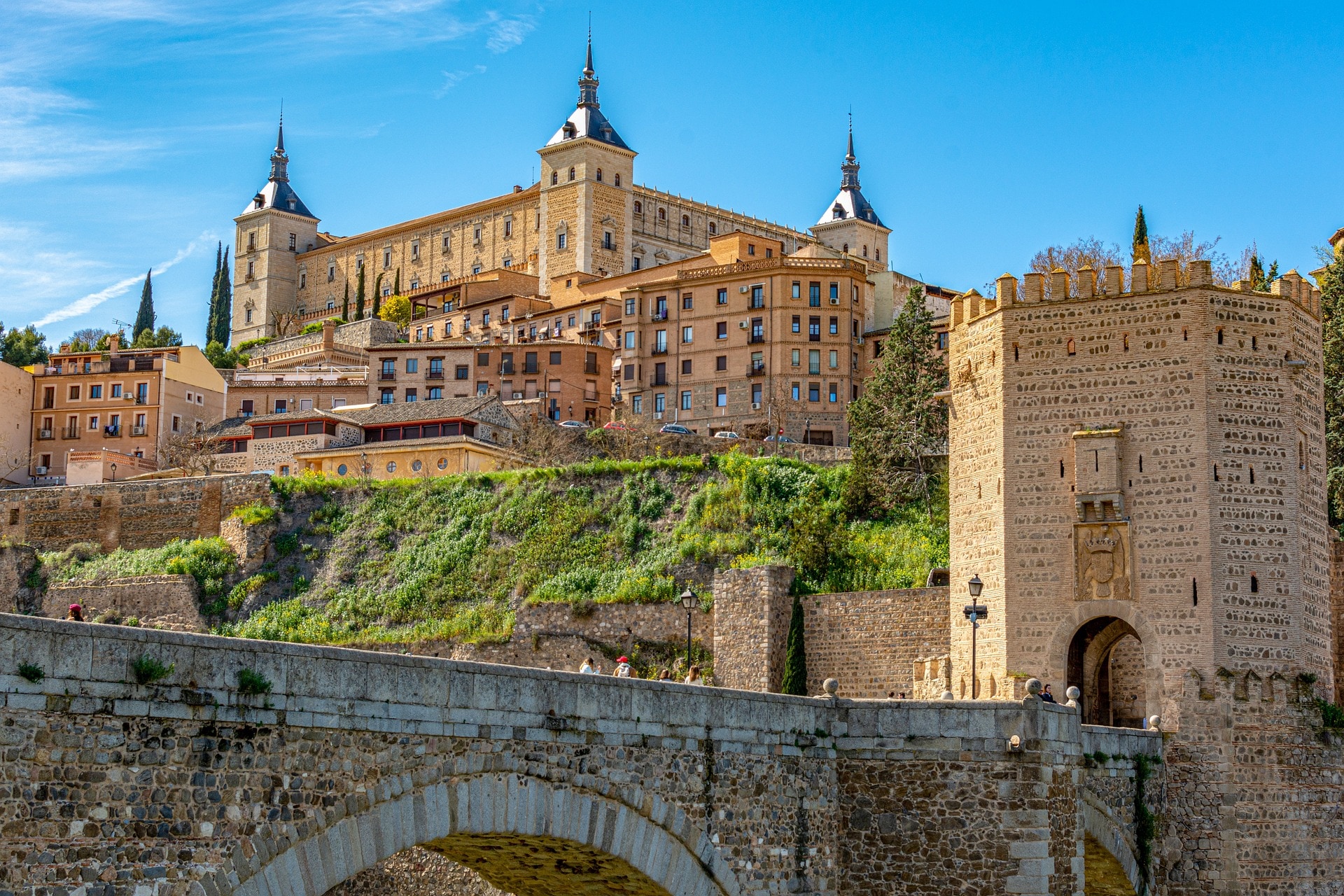 The Alcázar of Toledo above the Tagus